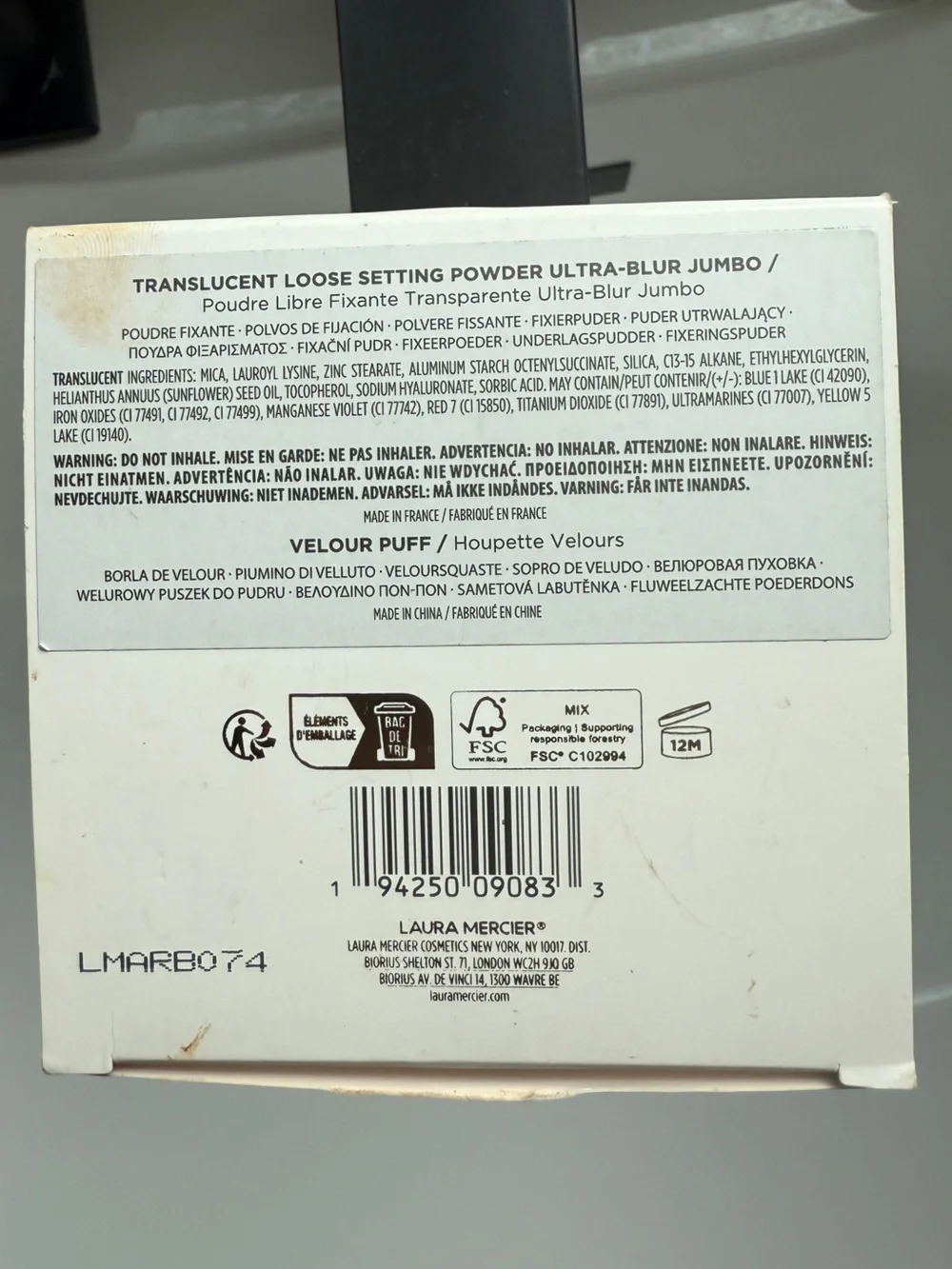Laura Mercier Translucent Honey Ultra Blur JUMBO Size Loose Setting Powder